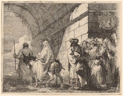 La Sainte Famille quitte la ville - Giovanni Domenico Tiepolo
