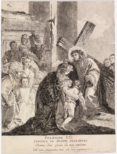 Jésus console les femmes en pleurs de Jérusalem - Giovanni Domenico Tiepolo