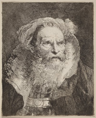 Vieil homme méditant - Giovanni Domenico Tiepolo