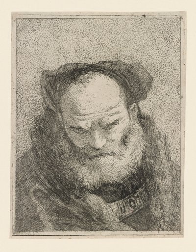 Vieil homme avec une barbe, de la Raccolta di Teste - Giovanni Domenico Tiepolo