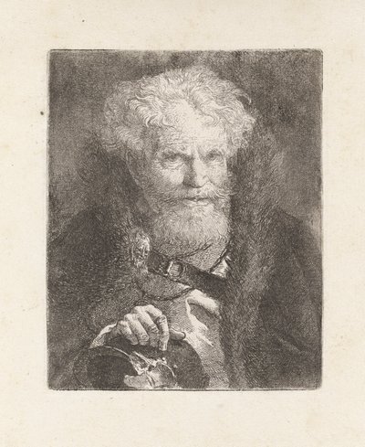 Vieil homme avec un casque, de la Raccolta di Teste - Giovanni Domenico Tiepolo
