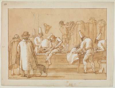 Punchinello als Schneidergehilfe - Giovanni Domenico Tiepolo