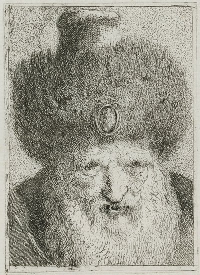 Turc avec chapeau de fourrure, de la Raccolta di Teste - Giovanni Domenico Tiepolo
