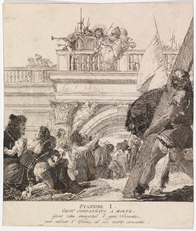 Via crucis - Station I. Jésus est condamné à mort - Giovanni Domenico Tiepolo
