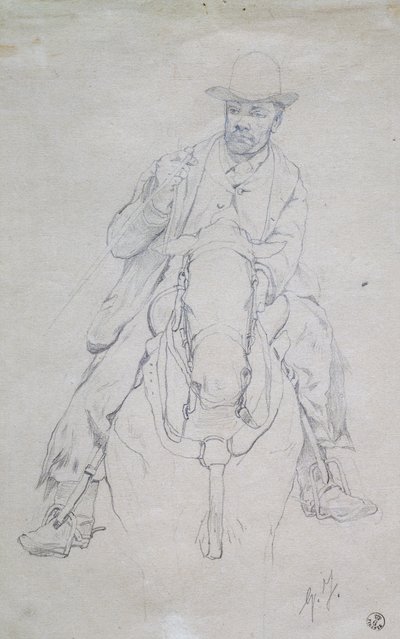 Buttero à cheval (cow-boy toscan) - Giovanni Fattori