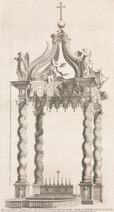 Vue isolée du baldaquin de Bernini. Planche 39 de l