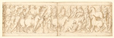 32 copies après la colonne de Marc Aurèle, Piazza Colonna à Rome - Giovanni Guerra