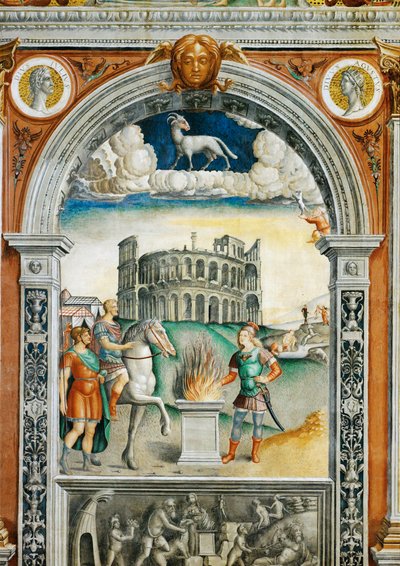 Peintures murales dans la salle du Zodiaque, Palazzo d