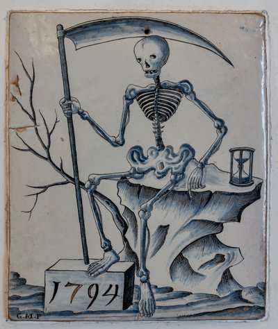 Plaque avec allégorie de la mort - Giovanni Meazzi