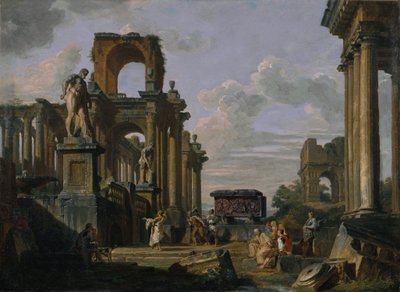 Architecture et sculpture anciennes Capriccio. - Giovanni Paolo Panini