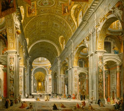 Intérieur de Saint-Pierre, Rome - Giovanni Paolo Panini