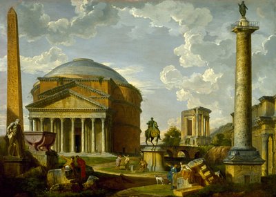 Vue fantastique avec le Panthéon et d