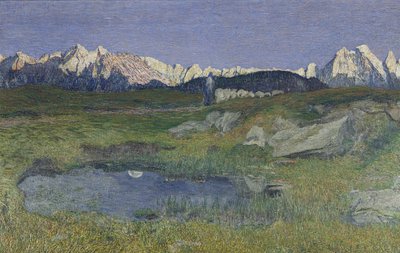 Paysage alpin au coucher du soleil - Giovanni Segantini