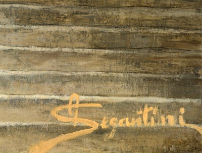Signature du peintre, détail - Giovanni Segantini