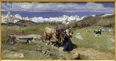 Les montagnes des Alpes au printemps (1879) - Giovanni Segantini
