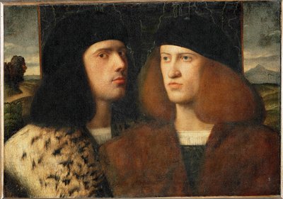 Deux jeunes hommes, peut-être Giovanni et Gentile Bellini ... - Giovanni de Busi Cariani