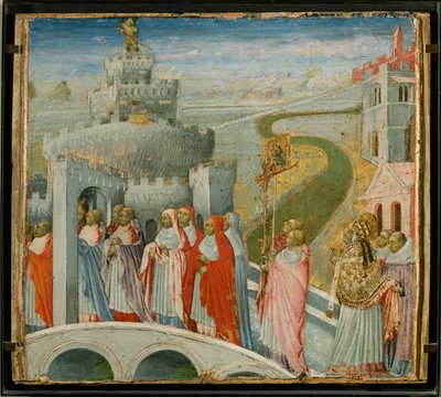 La procession de Saint Gregoire au Chateau Saint-Ange -The Saint Gregory procession at the Castel Sant