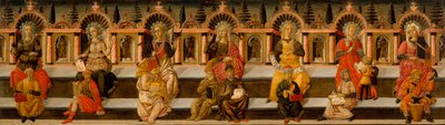 Les sept arts libéraux (Arithmétique, géométrie, musique, astrologie, logique, rhétorique et grammaire) - Peinture de Giovanni di Ser Giovanni - Giovanni di Ser Giovanni Scheggia