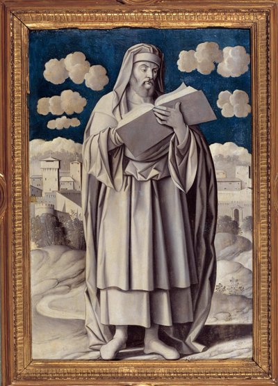 Portrait en pied du philosophe grec Aristote - Girolamo Mocetto