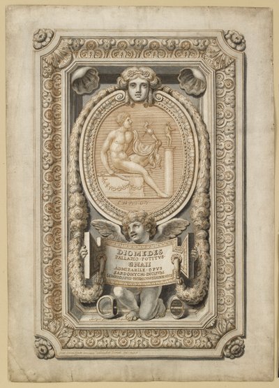 Conception pour une gemme gravée dans un cadre ornemental - Girolamo Odam