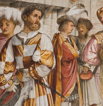 Nef centrale, cinquième travée sud, Christ devant Pilate, Girolamo Romanino - Girolamo Romanino