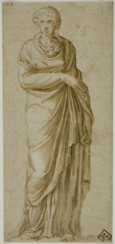 Figure Féminine Drapée Debout - Girolamo da Carpi