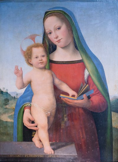 Madone et Enfant dans un paysage - Giuliano Bugiardini