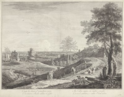 Paysage avec bergers et pèlerins - Giuliano Giampiccoli
