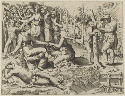 Flore donne une couronne - Giulio Bonasone