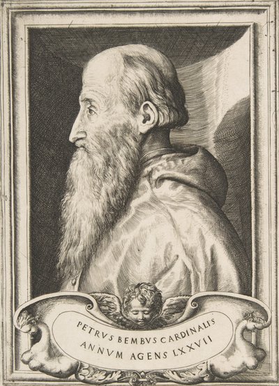 Portrait du cardinal Pietro Bembo de profil gauche, 1572 - Giulio Bonasone