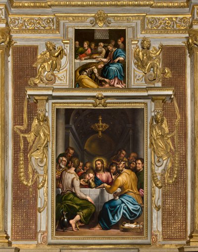 Chapelle du Saint-Sacrement, Deuxième travée côté nord, Giulio Campi, La Cène 1569, Giulio Campi, Souper dans la maison de Simon 1569 - Giulio Campi