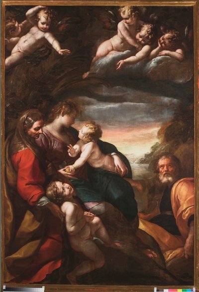 Sainte Famille avec Saint Jean et Sainte Élisabeth, vers 1610-20 - Giulio Cesare Procaccini