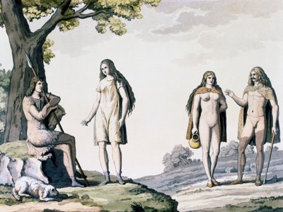 Costumes des anciens Germains, gravure de Costumes anciens et modernes par Giulio Ferrario (1767-1847) - Giulio Ferrario