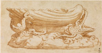 Dessin pour une salière en argent - Giulio Romano