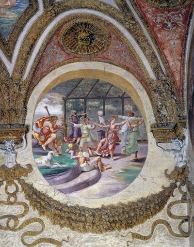 Une des fresques de la Chambre des Vents ou du Zodiaque - Giulio Romano