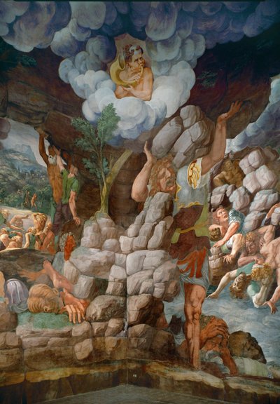 La bataille des géants (fresque) - Giulio Romano