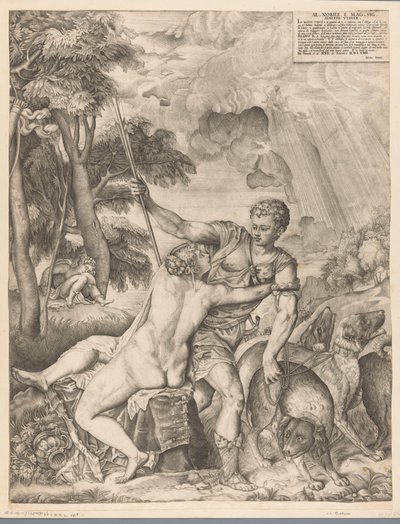Vénus et Adonis - Giulio Sanuto
