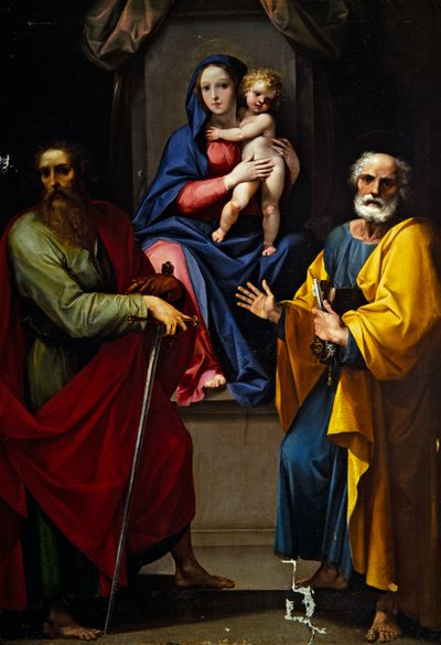 Madone et Enfant avec Saint Paul et Saint Pierre - Giuseppe (1568 1640) Cesari