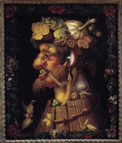 Automne. Allégorie des Saisons. Peinture de Giuseppe Arcimboldo (1527-1593). Musée du Louvre - Giuseppe Arcimboldo