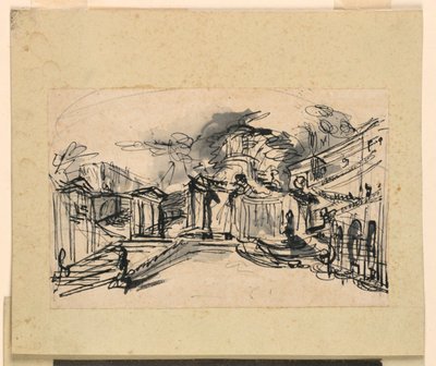 Décor de Scène: Architecture du Palais - Giuseppe Barberi