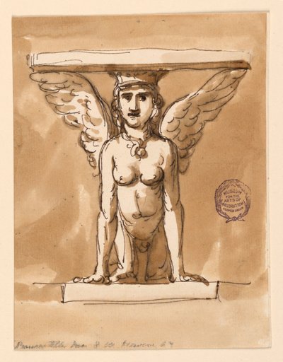 Table avec base de sphinx - Giuseppe Barberi