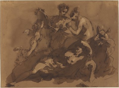 Scène Mythologique avec Dieux de la Mer - Giuseppe Bernardino Bison