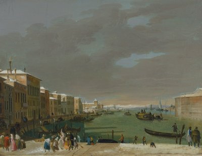 Venise avec neige et masques - Giuseppe Bernardino Bison