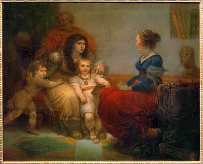 Cornelie, mere des Gracques - Cornelia, mère des Gracques avec ses fils Tiberius et Gaius, et sa fille Sempronia ... - Giuseppe Cades
