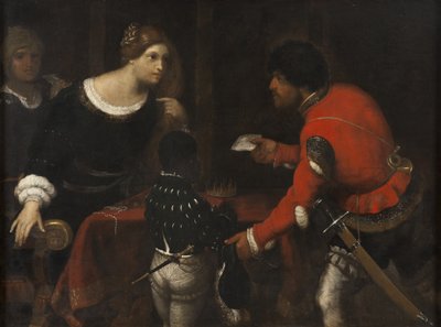 Caterina Cornaro, reine de Chypre, recevant une lettre du Conseil - Giuseppe Caletti