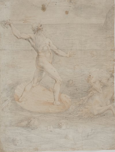 Neptune calmant les vents de la tempête qui dispersa les navires d