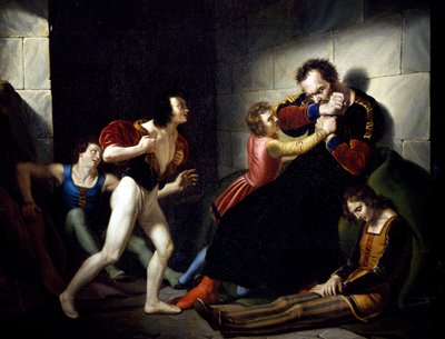 Comte Ugolin se mordant les mains - Giuseppe Diotti