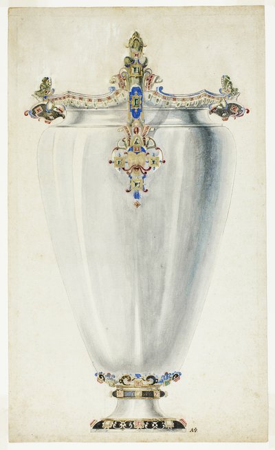 Vase monumental orné de bijoux - Giuseppe Grisoni