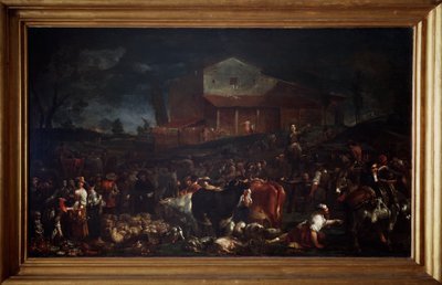 La foire à Poggio a Caiano en Toscane, Italie - Giuseppe Maria Crespi