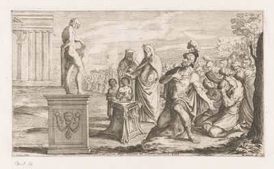 Énée offre un taureau à Apollon - Giuseppe Maria Mitelli